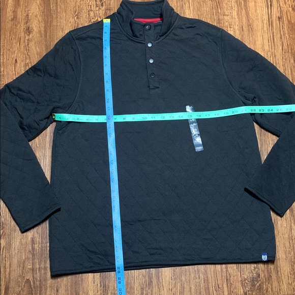 Chaps Quarter Snap Pullover Quilted Black Men’s Sz L NWT - Picture 3 of 8